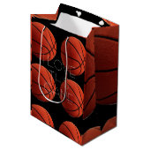 I Love Basketball Close Medium Cadeauzakje (Voorkant Gekanteld)