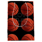 I Love Basketball Close Medium Cadeauzakje (Voorkant)