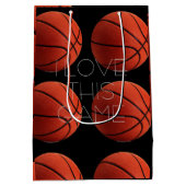 I Love Basketball Close Medium Cadeauzakje (Achterkant)