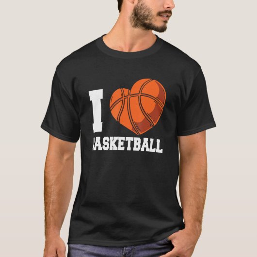 I Love Basketball Coach Match Team Player T-shirt (Voorkant)