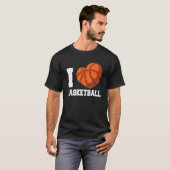 I Love Basketball Coach Match Team Player T-shirt (Voorkant volledig)