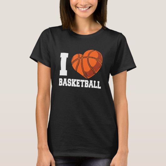 I Love Basketball Coach Match Team Player T-shirt (Voorkant)