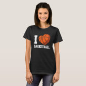 I Love Basketball Coach Match Team Player T-shirt (Voorkant volledig)