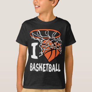 I Love Basketball Girl & Boys Youth Basketball Ho T-shirt