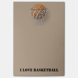 "I Love Basketball" Post-it® notes 4 x 6