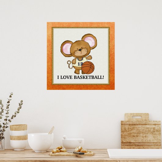 I Love Basketball poster (Keuken)