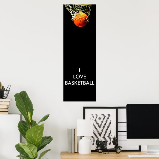 I Love Basketball Poster (Thuiskantoor)