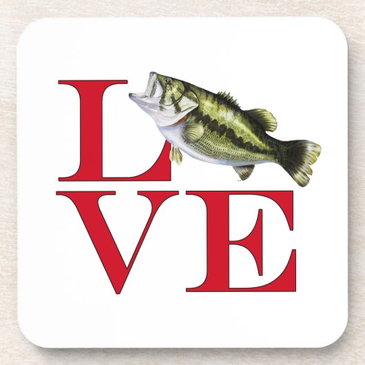 I Love Bass Bier Onderzetter (Voorkant)