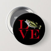 I Love Bass Ronde Button 7,6 Cm (Voorkant /achterkant)