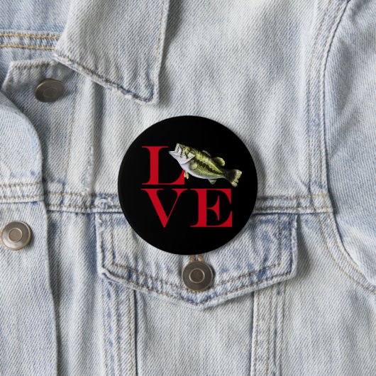 I Love Bass Ronde Button 7,6 Cm (In situ)