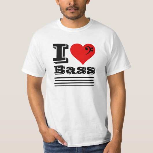 I Love Bass T-Shirt (Voorkant)