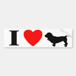 I Love Basset Hounds Bumpersticker