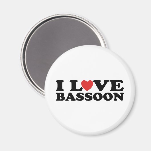 I Love Bassoon Magneet (Voorkant / Achterkant)