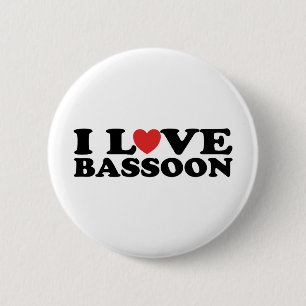 I Love Bassoon Ronde Button 5,7 Cm