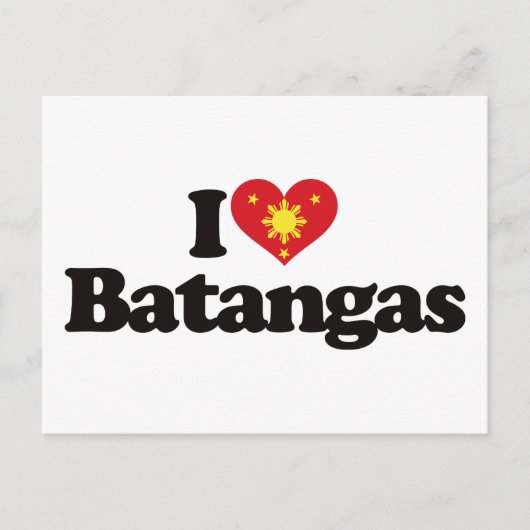 I Love Batangas Briefkaart (Voorkant)