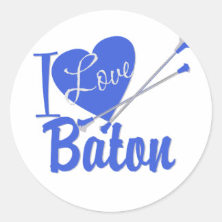 I Love Baton Ronde Sticker