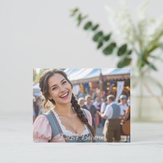 I LOVE BAVARIA BRIEFKAART (Staand voorkant)