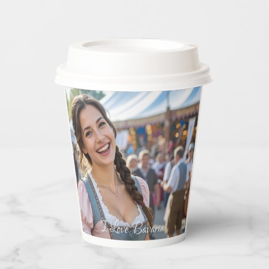 I LOVE BAVARIA PAPIEREN BEKERS (Voorkant)