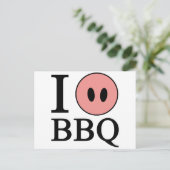 I Love BBQ Briefkaart (Staand voorkant)