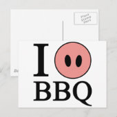 I Love BBQ Briefkaart (Voorkant / Achterkant)