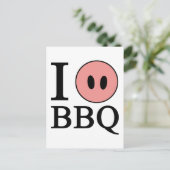 I Love BBQ Briefkaart (Staand voorkant)