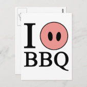 I Love BBQ Briefkaart (Voorkant / Achterkant)