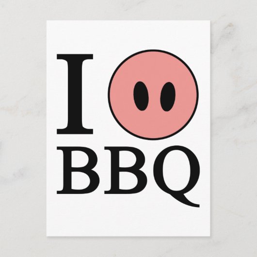 I Love BBQ Briefkaart (Voorkant)