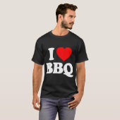 I Love BBQ Heart Funny T-shirt (Voorkant volledig)