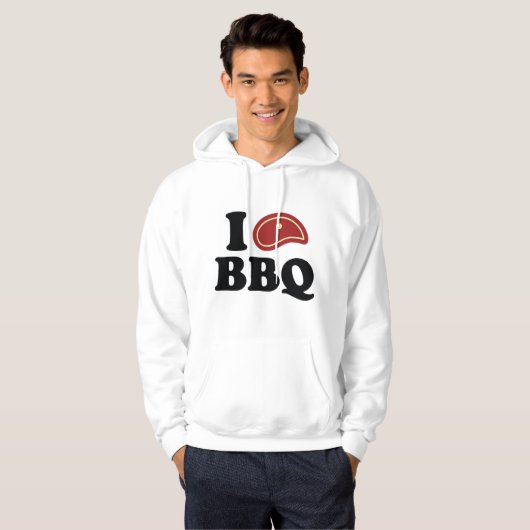 I Love BBQ Hoodie (Voorkant volledig)