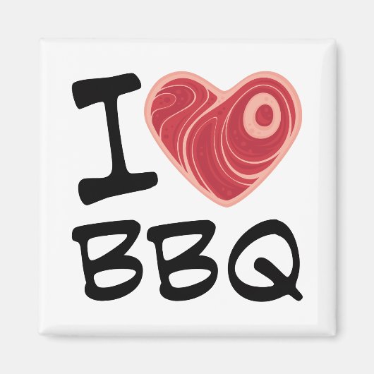 I Love BBQ Magneet (Voorkant)