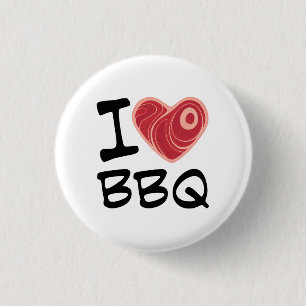 I Love BBQ Ronde Button 3,2 Cm