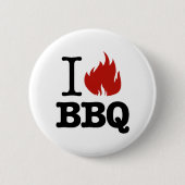 I Love BBQ Ronde Button 5,7 Cm (Voorkant)