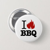 I Love BBQ Ronde Button 5,7 Cm (Voorkant /achterkant)