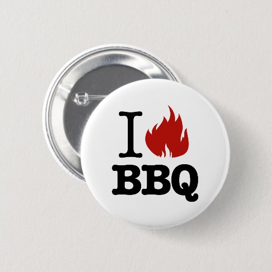 I Love BBQ Ronde Button 5,7 Cm (Voorkant /achterkant)