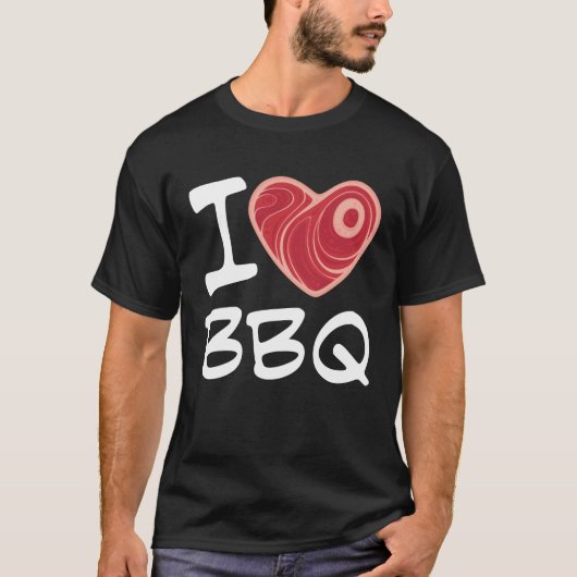 I Love BBQ T-shirt (Voorkant)