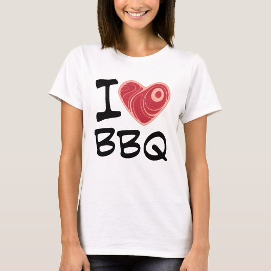 I Love BBQ T-shirt (Voorkant)