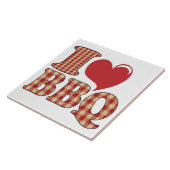 I Love BBQ Tegeltje (Zijkant)