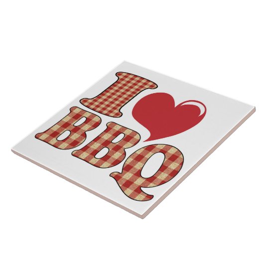 I Love BBQ Tegeltje (Zijkant)