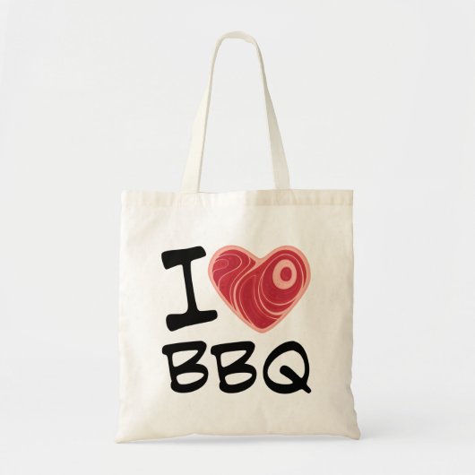 I Love BBQ Tote Bag (Voorkant)