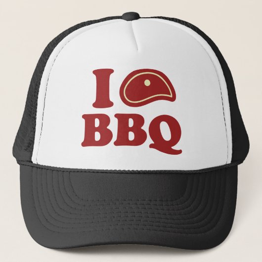 I Love BBQ Trucker Pet (Voorkant)