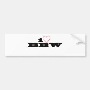I Love BBW Bumpersticker