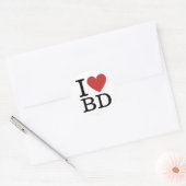 I ❤️ Love BD Bouwafdeling Medewerkers CUSTOM Ronde Sticker (Envelop)