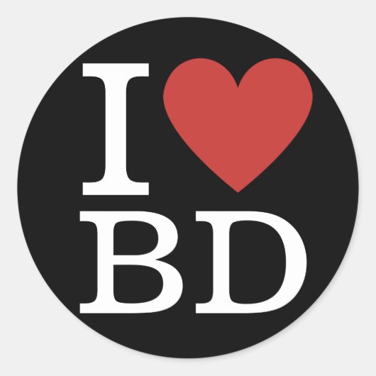 I ❤️ Love BD Bouwafdeling Medewerkers CUSTOM Ronde Sticker (Voorkant)