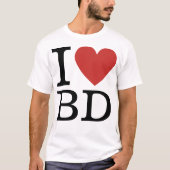I ❤️ Love BD (voor bouwvakmedewerkers) T-shirt (Voorkant)