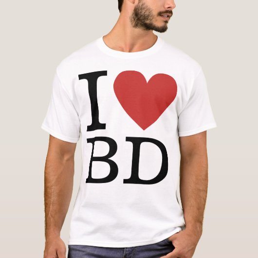 I ❤️ Love BD (voor bouwvakmedewerkers) T-shirt (Voorkant)