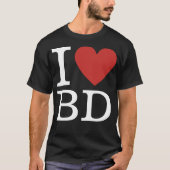 I ❤️ Love BD (voor bouwvakmedewerkers) T-shirt (Voorkant)