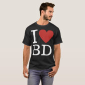 I ❤️ Love BD (voor bouwvakmedewerkers) T-shirt (Voorkant volledig)