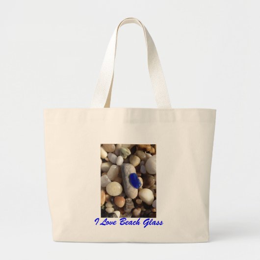 I Love Beach Glass Tas (Voorkant)