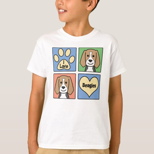 I Love Beagles T-shirt (Voorkant)