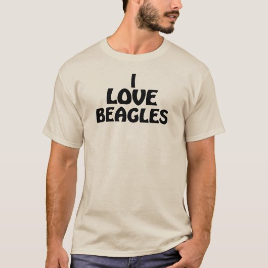 I Love Beagles T-shirt (Voorkant)